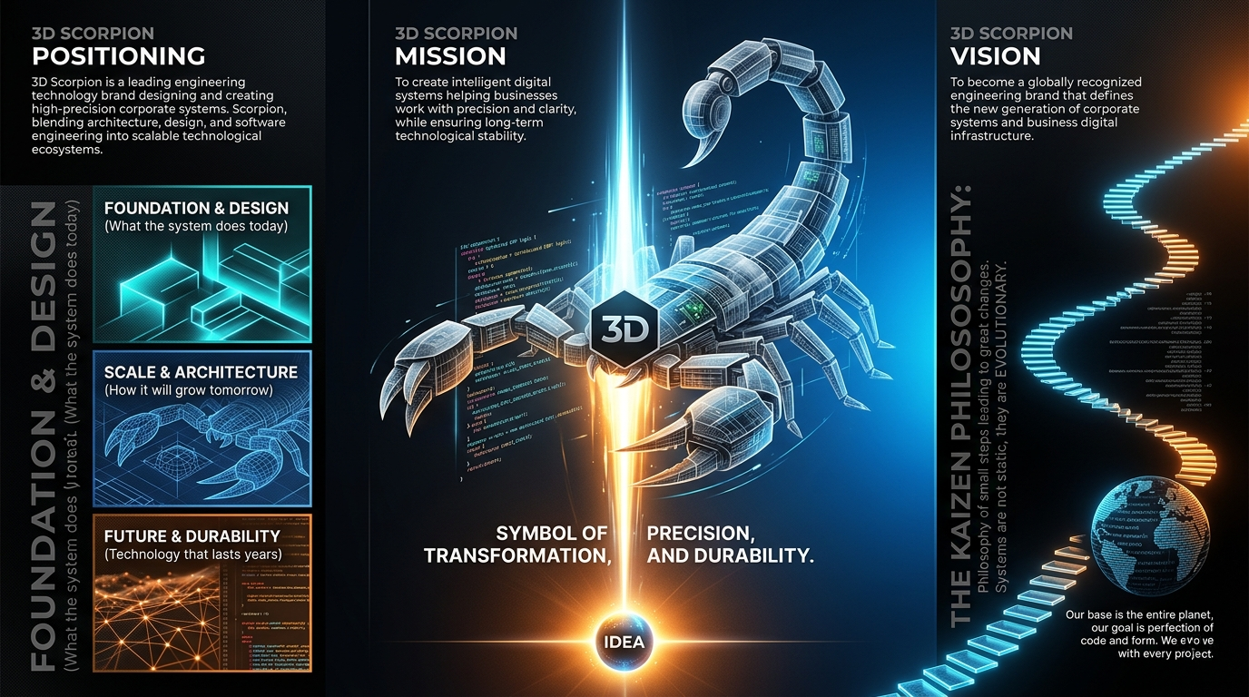 Миссия, Видение, Позиционирование 3D Scorpion
